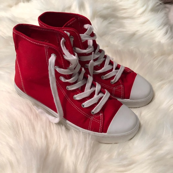 Forever 21 Shoes - Forever 21 Red High Top Sneakers Forever 21 Shoes - Forever 21 Red High Top Sneakers